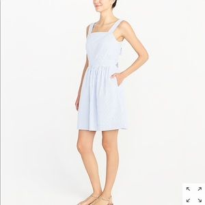 J. Crew Factory Seersucker Apron Dress
